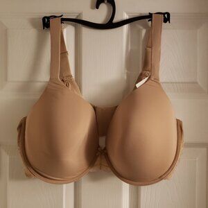 Joyspun Neutral Beige Nude Lace Lacy Plus T-Shirt Bra 44D 4-Hook Brand New NWT